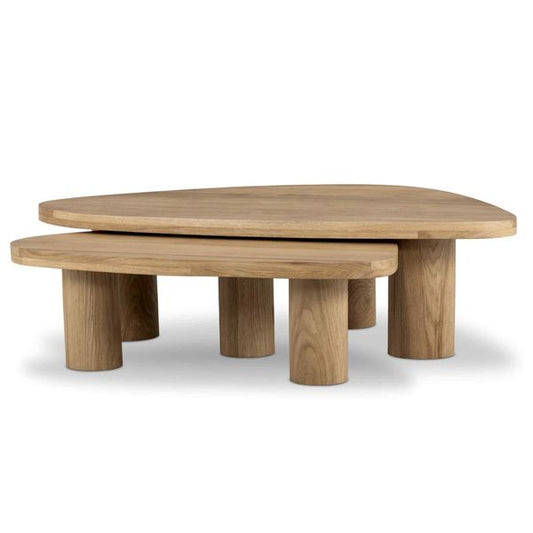 Nesting Stolik kawowy Set, Natural by Four Hands